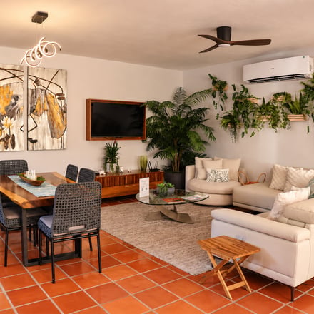 Casa del Cielo living and dining room
